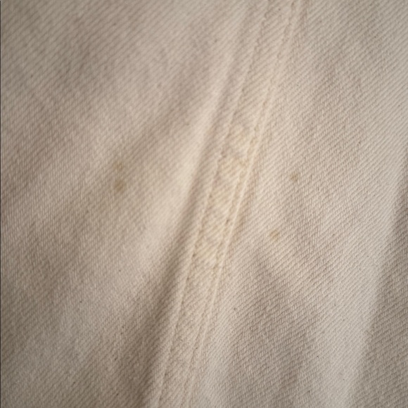 Everlane The Denim Chore Jacket Thin Barn Coat Cream/Bone Pocket Button Up - Picture 10 of 10